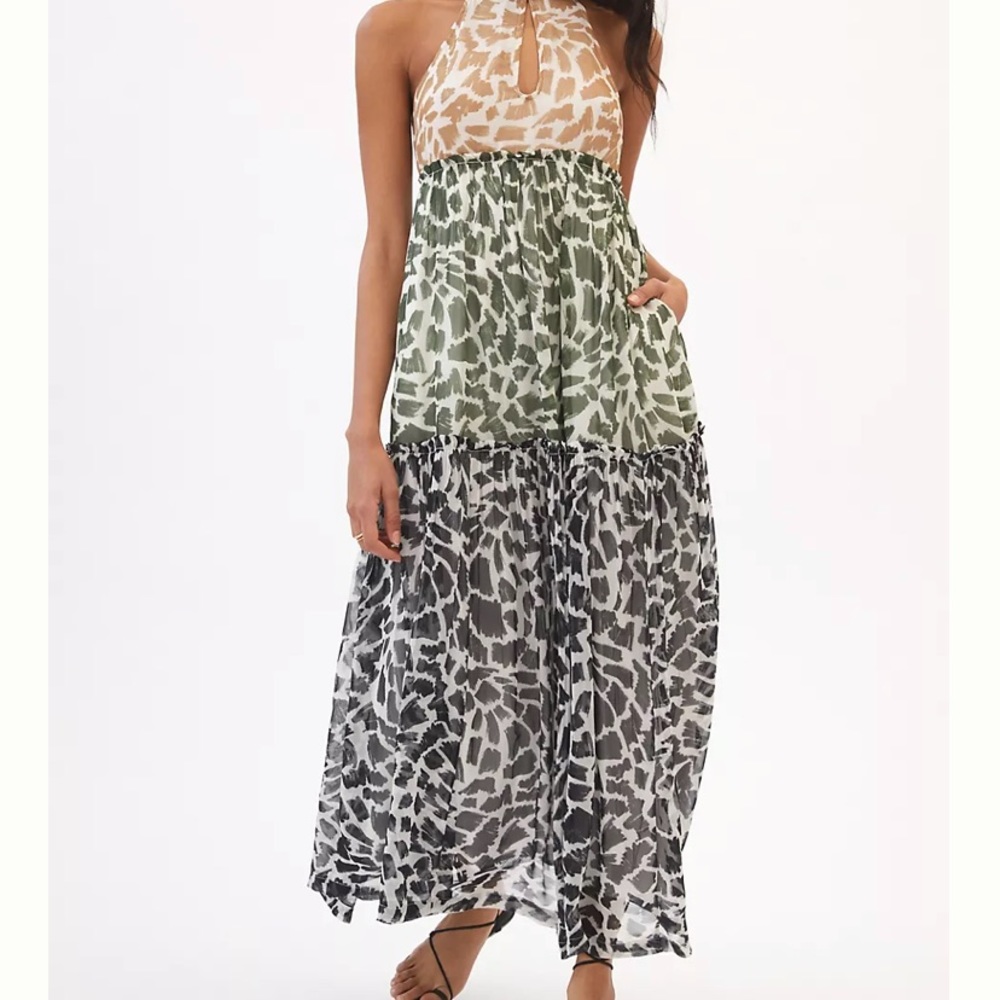 Maeve Keyhole Halter Maxi Dress by Anthropologie